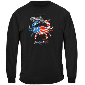 More Picture, Patriotic Blue Claw Crab Premium T-Shirt