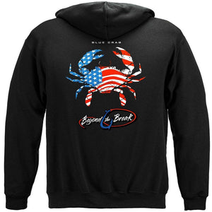 More Picture, Patriotic Blue Claw Crab Premium Long Sleeves