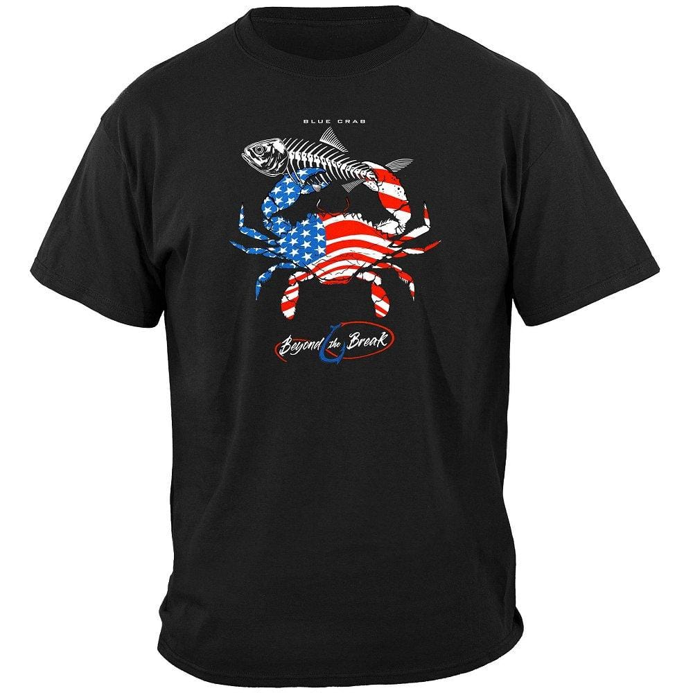 Patriotic Blue Claw Crab Premium T-Shirt - Shop Erazor Bits