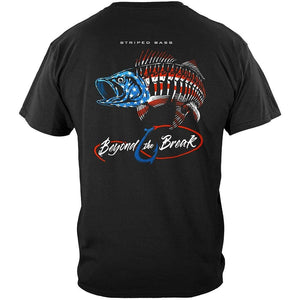 More Picture, Patriotic Striped Bass Premium T-Shirt