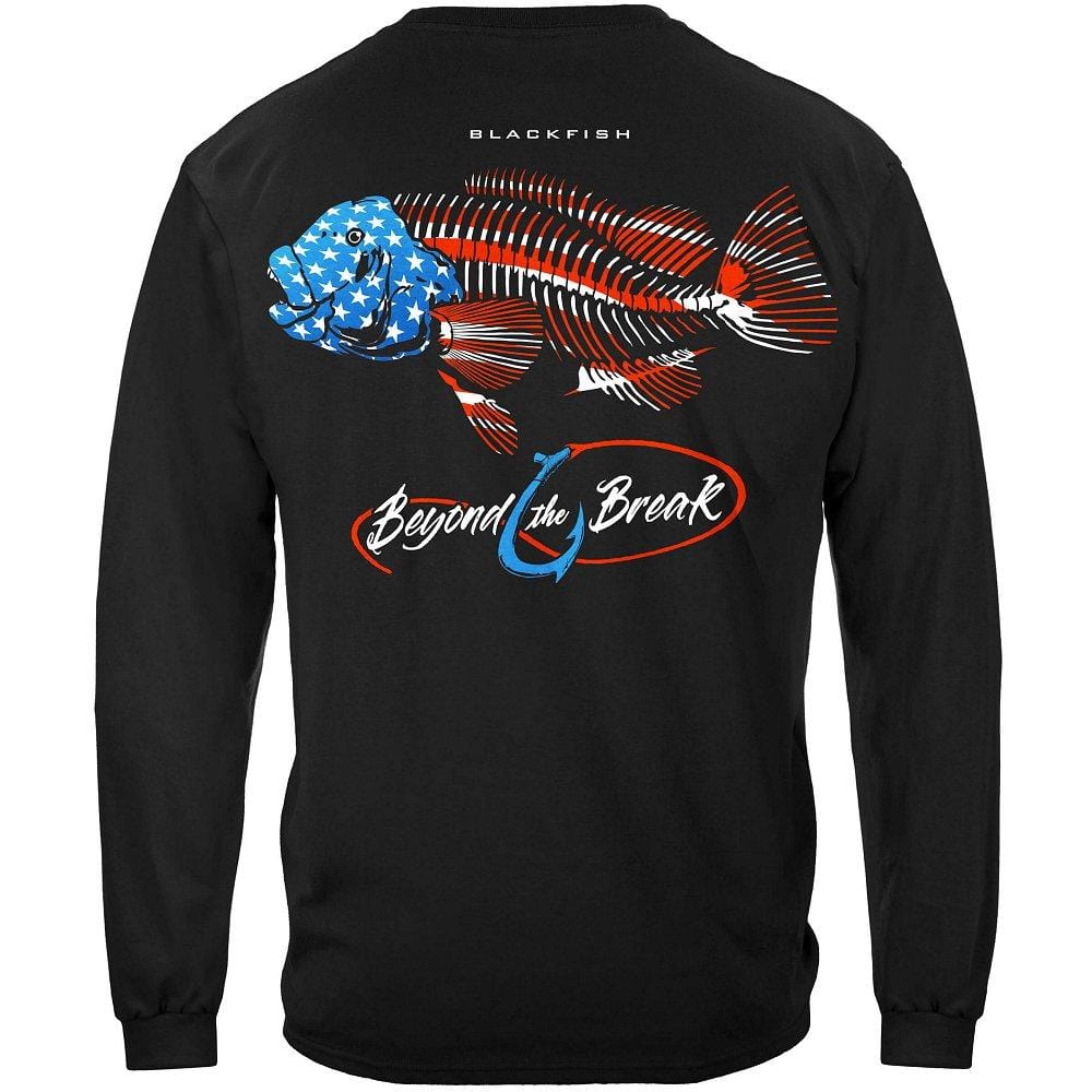 Patriotic Black Fish Premium Hooded Sweat Shirt