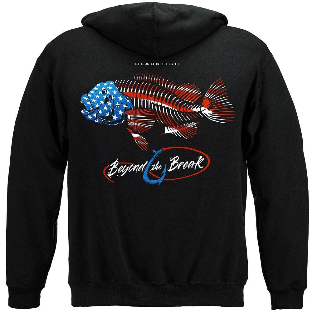 Patriotic Black Fish Premium Hooded Sweat Shirt