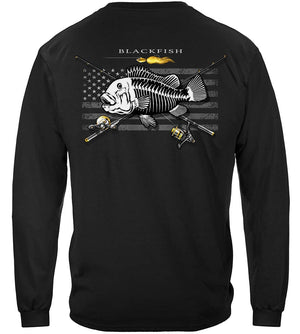 More Picture, Black Flag Patriotic Black Fish Premium Hooded Sweat Shirt