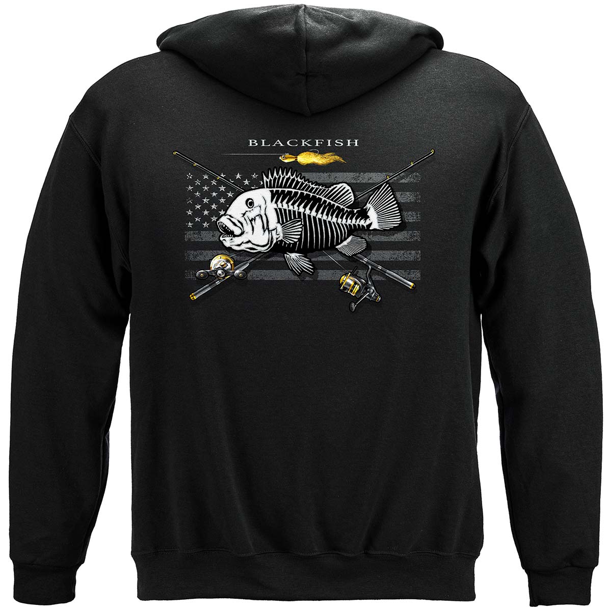 Black Flag Patriotic Black Fish Premium Hooded Sweat Shirt