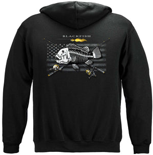 More Picture, Black Flag Patriotic Black Fish Premium Hooded Sweat Shirt