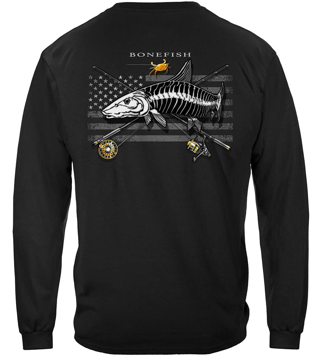 Black Flag Patriotic Bone Fish Premium Hooded Sweat Shirt