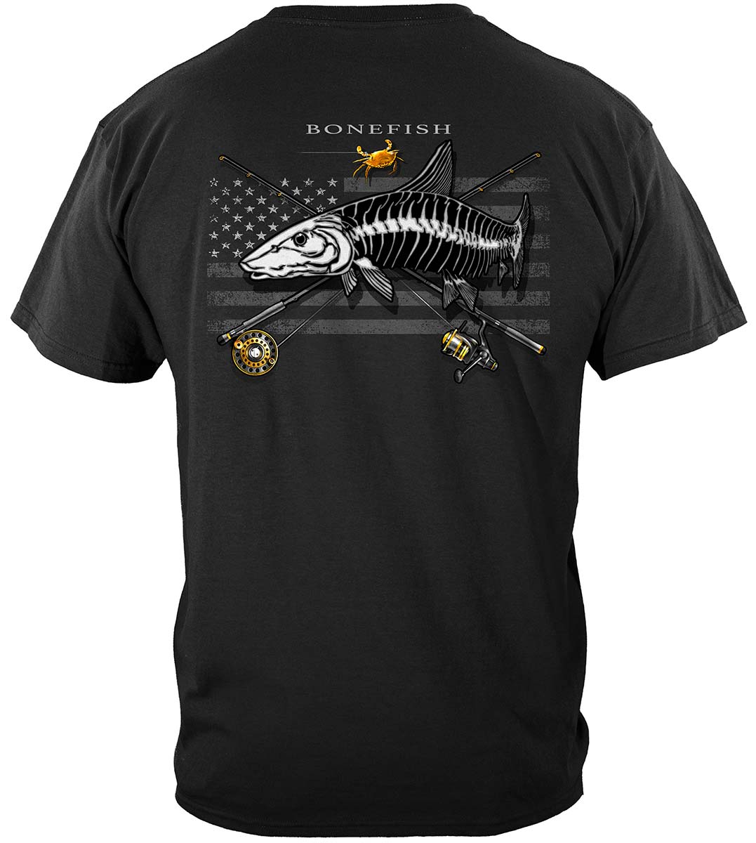 Black Flag Patriotic Bone Fish Premium Hooded Sweat Shirt