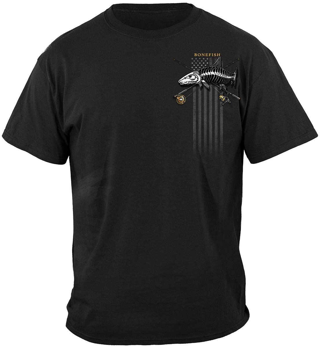 Black Flag Patriotic Bone Fish Premium Hooded Sweat Shirt