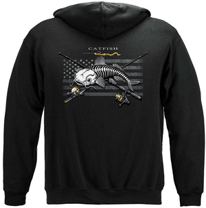 More Picture, Black Flag Patriotic Catfish Premium T-Shirt