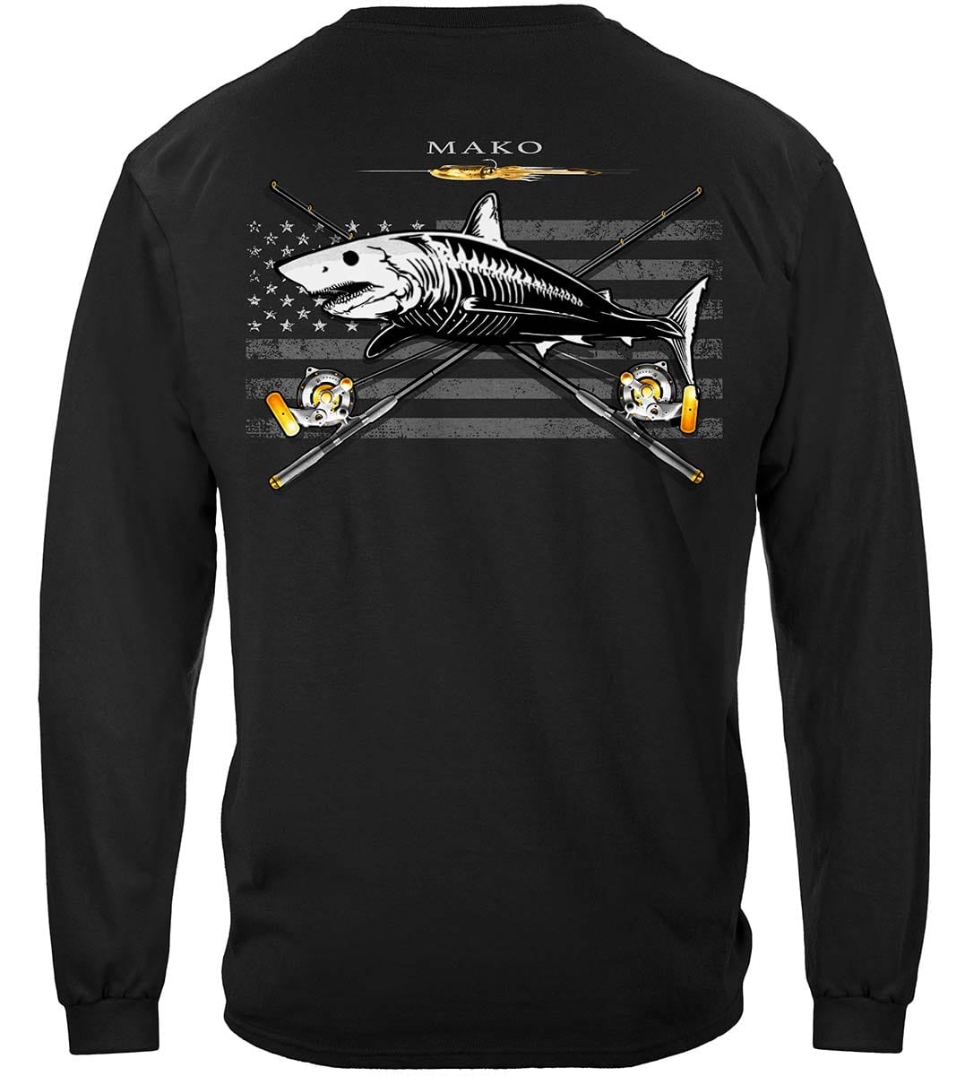 Black Flag Patriotic Shark Premium Hooded Sweat Shirt