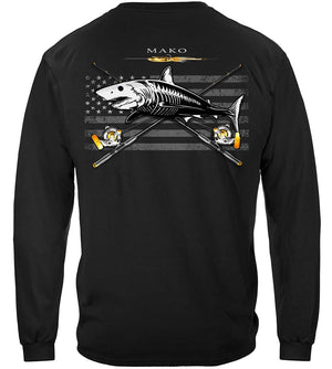 More Picture, Black Flag Patriotic Shark Premium Hooded Sweat Shirt