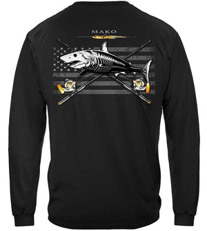 More Picture, Black Flag Patriotic Shark Premium T-Shirt
