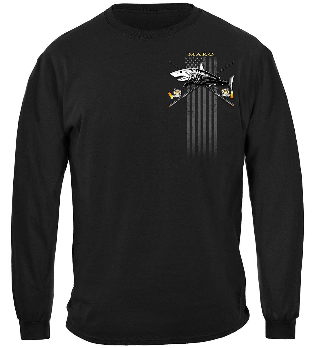 Black Flag Patriotic Shark Premium Hooded Sweat Shirt