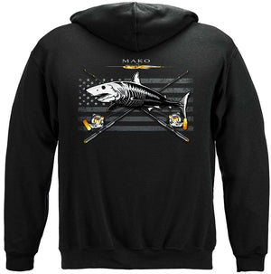 More Picture, Black Flag Patriotic Shark Premium Hooded Sweat Shirt