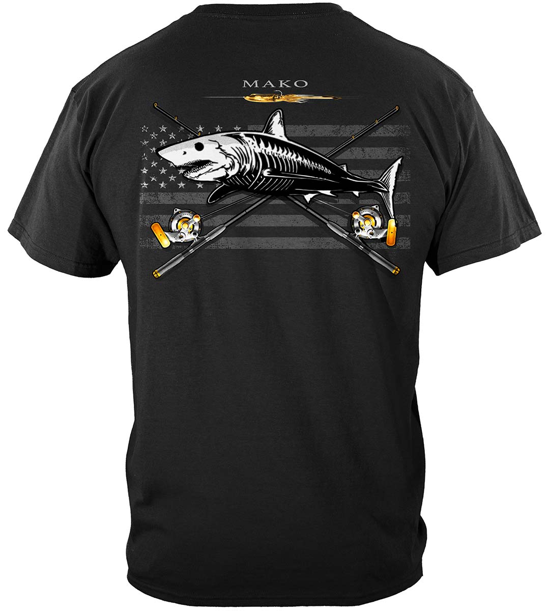 Black Flag Patriotic Shark Premium Hooded Sweat Shirt
