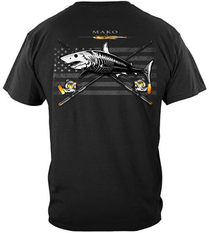 More Picture, Black Flag Patriotic Shark Premium Hooded Sweat Shirt