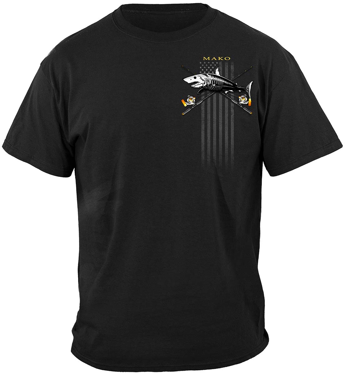 Black Flag Patriotic Shark Premium Hooded Sweat Shirt