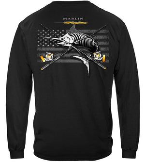 More Picture, Black Flag Patriotic Marlin Premium T-Shirt
