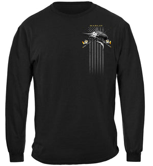 More Picture, Black Flag Patriotic Marlin Premium Hooded Sweat Shirt