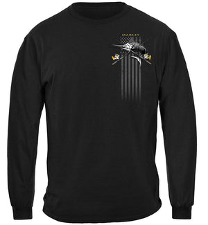 More Picture, Black Flag Patriotic Marlin Premium Long Sleeves