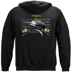 More Picture, Black Flag Patriotic Marlin Premium T-Shirt