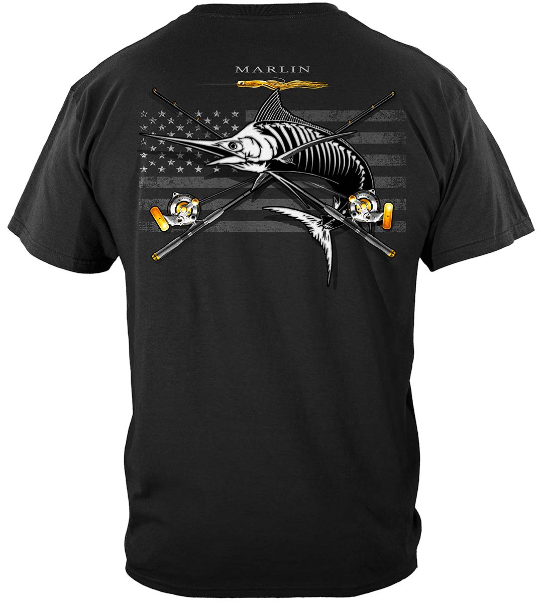 Black Flag Patriotic Marlin Premium Hooded Sweat Shirt