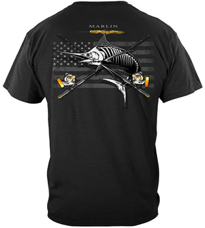 More Picture, Black Flag Patriotic Marlin Premium Long Sleeves
