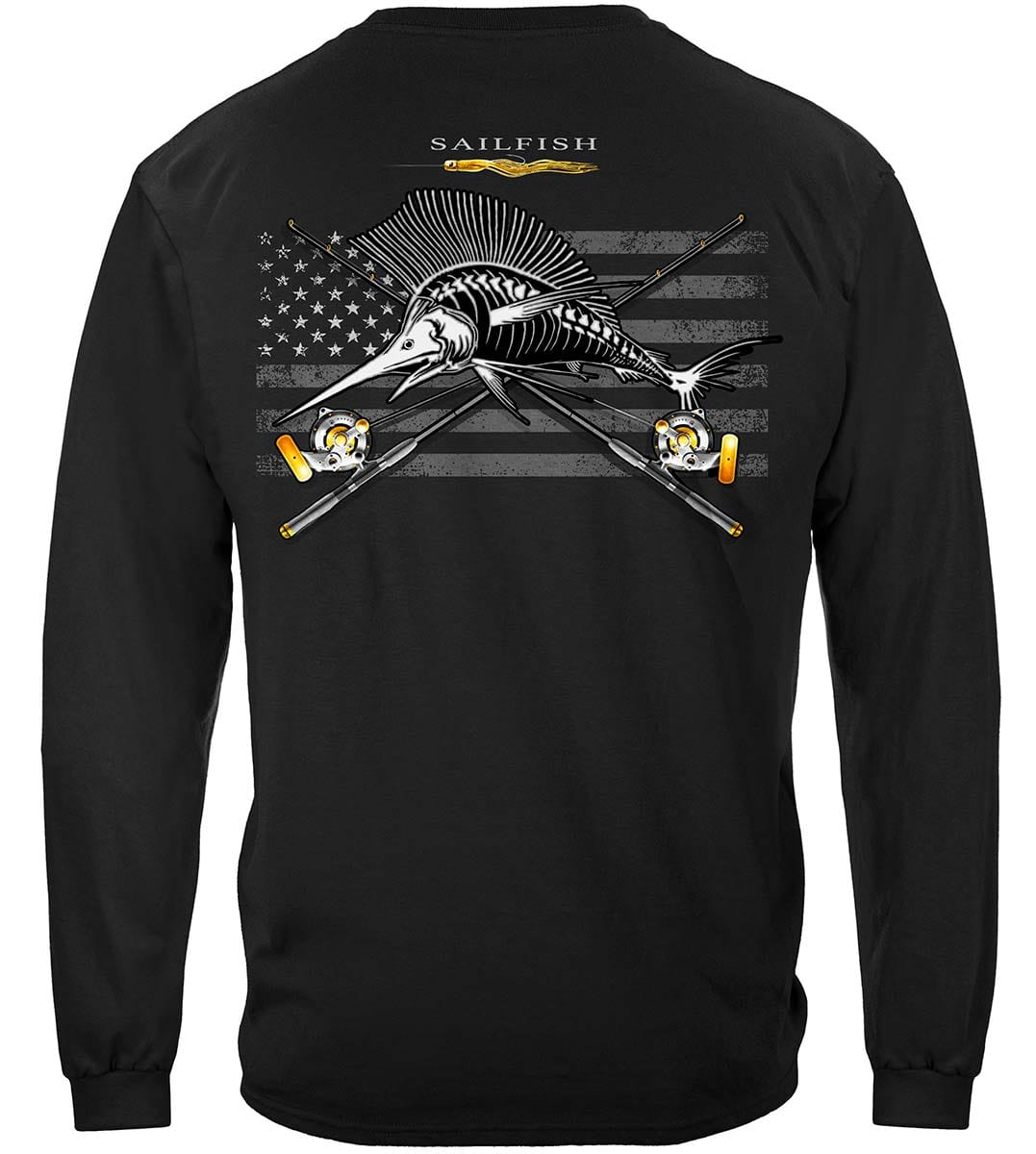 Black Flag Patriotic Sailfish Premium Hooded Sweat Shirt