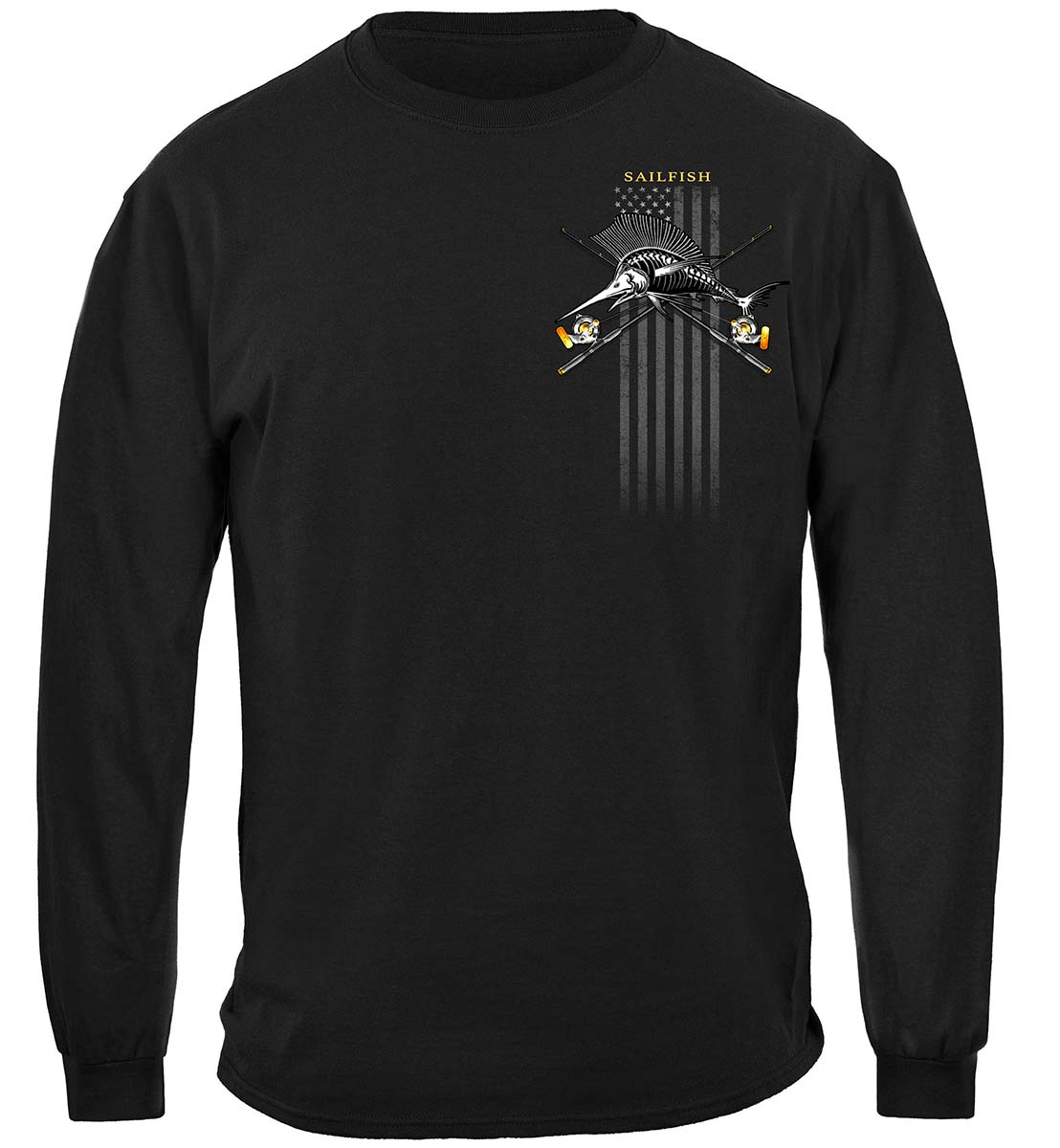 Black Flag Patriotic Sailfish Premium Hooded Sweat Shirt