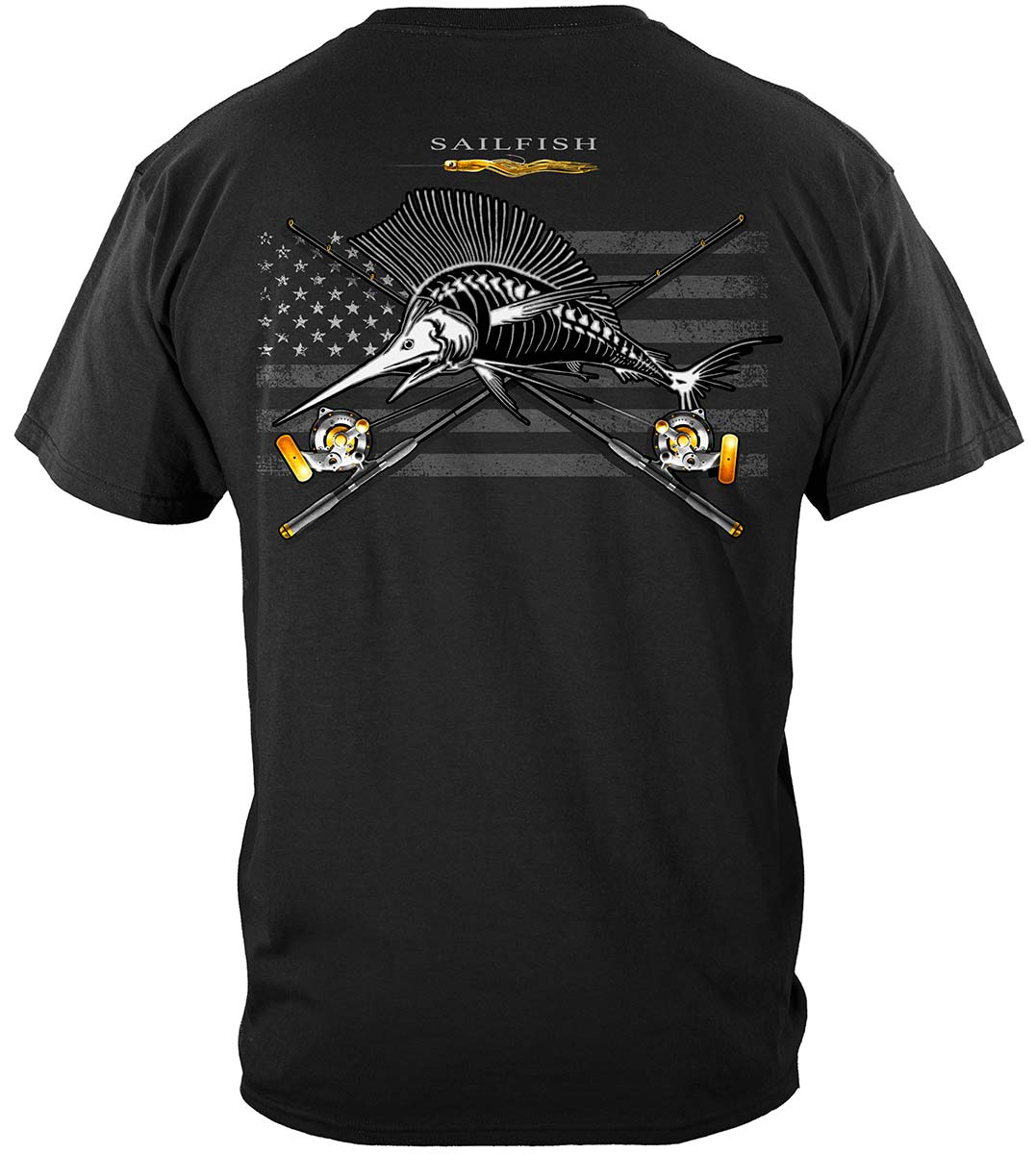 Black Flag Patriotic Sailfish Premium Hooded Sweat Shirt