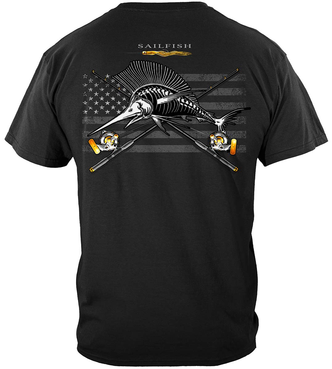 Black Flag Patriotic Sailfish Premium T-Shirt
