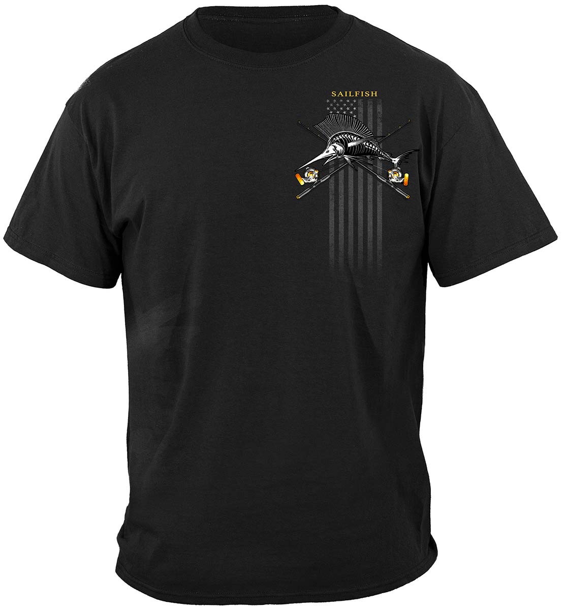 Black Flag Patriotic Sailfish Premium Hooded Sweat Shirt