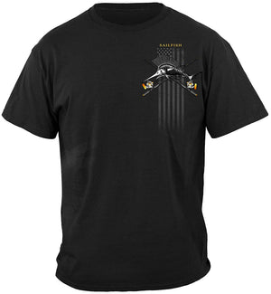 More Picture, Black Flag Patriotic Sailfish Premium T-Shirt