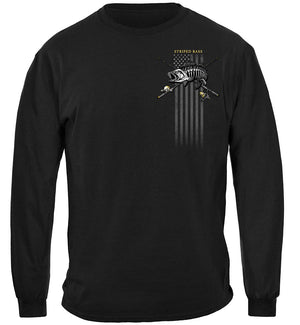 More Picture, Black Flag Patriotic Striped Bass Premium Long Sleeves