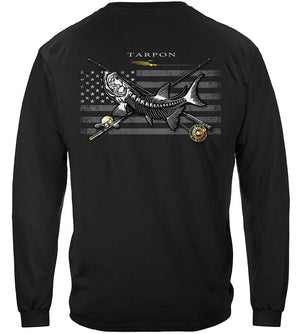 More Picture, Black Flag Patriotic Tarpon Premium Hooded Sweat Shirt