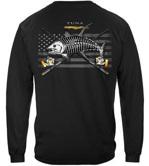 More Picture, Black Flag Patriotic Tuna Premium Hooded Sweat Shirt