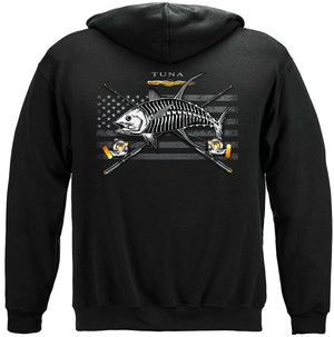 More Picture, Black Flag Patriotic Tuna Premium Hooded Sweat Shirt