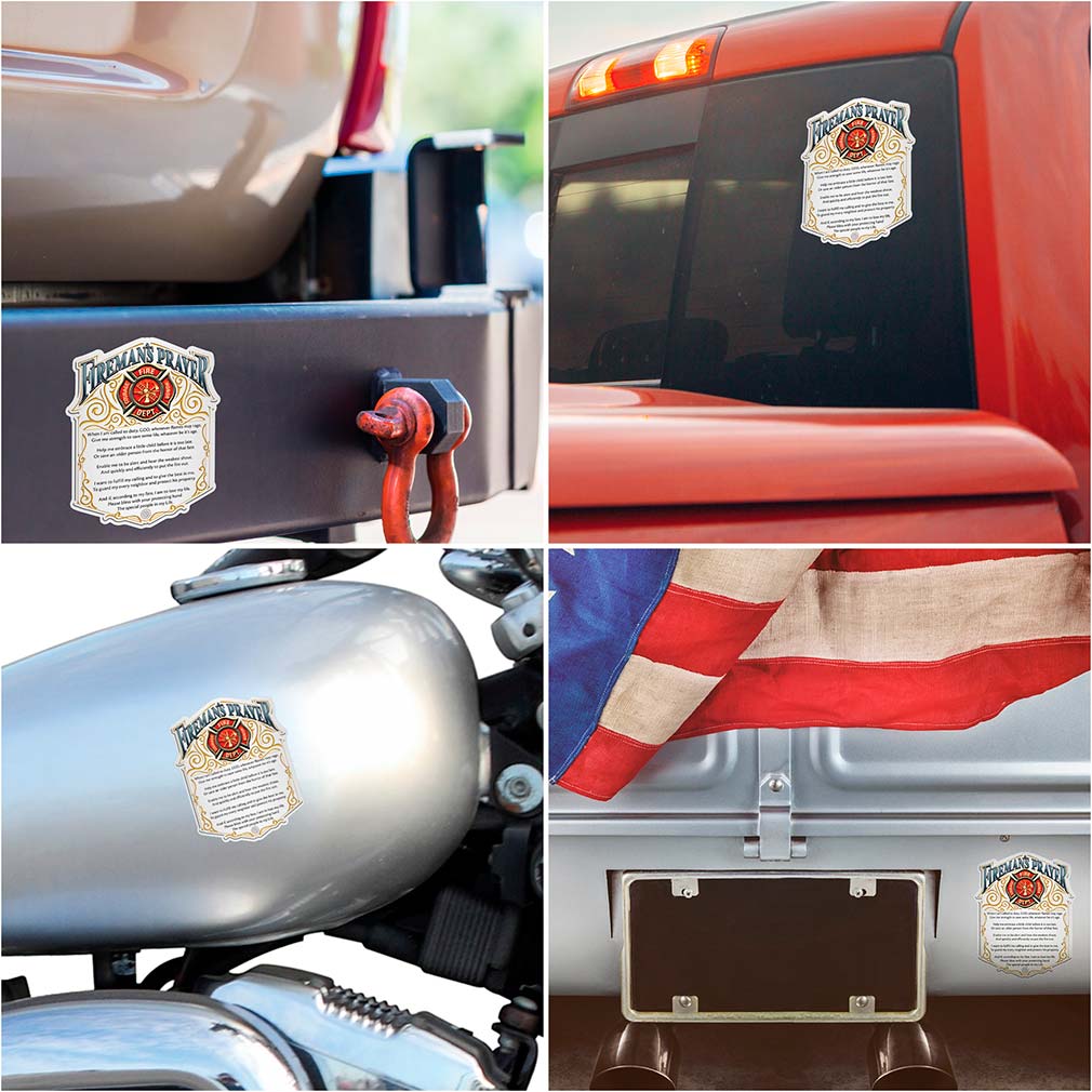 Fireman&#39;s Prayer Premium Reflective Decal