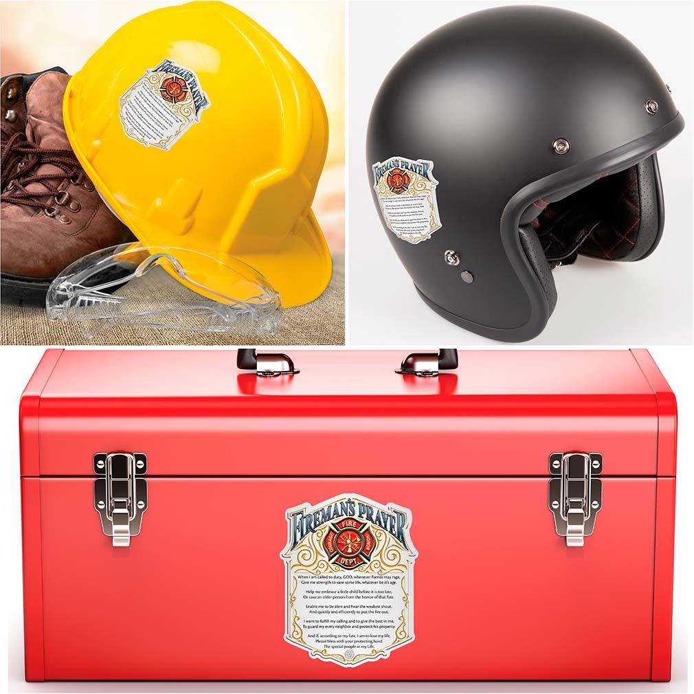 Fireman&#39;s Prayer Premium Reflective Decal