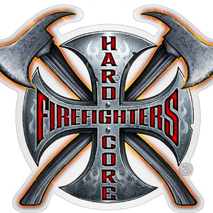 More Picture, Hard Core Firefighter Premium Reflective Decal
