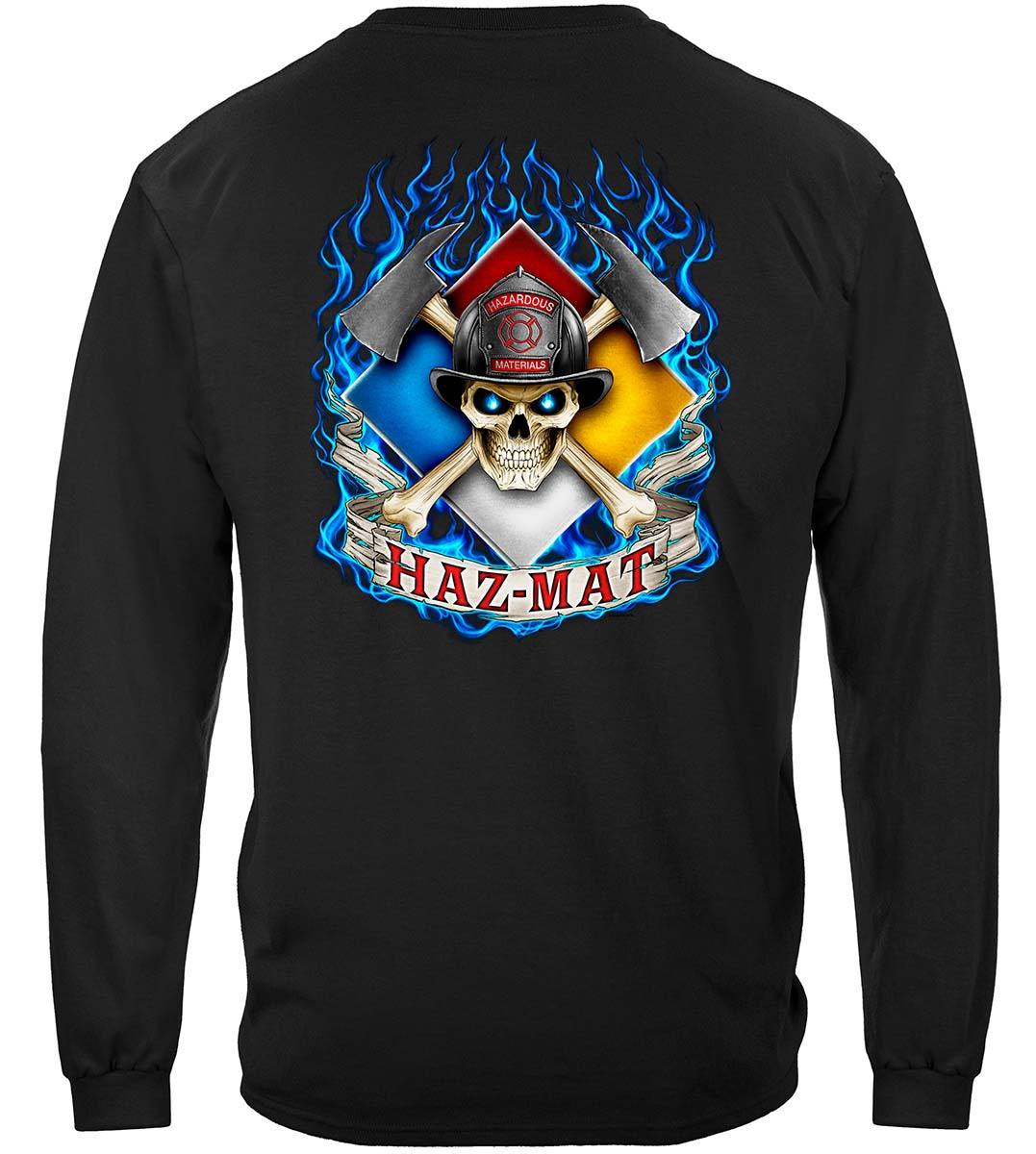 Haz Mat Firefighter Premium Hooded Sweat Shirt