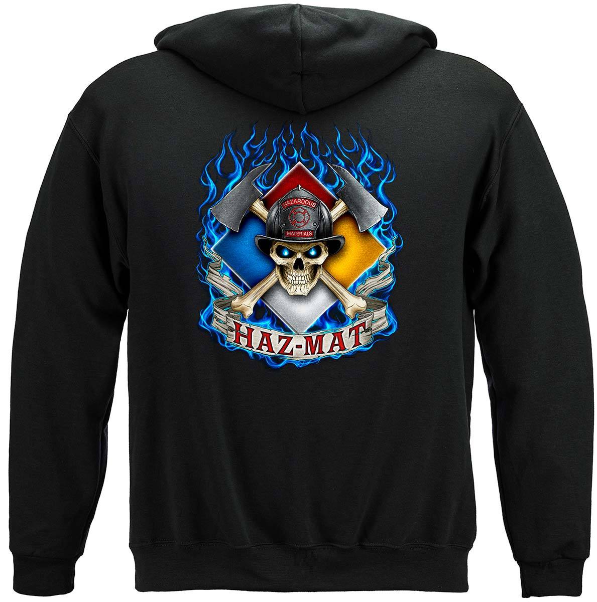 Haz Mat Firefighter Premium Hooded Sweat Shirt