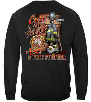 More Picture, Once And Always a Firefighter Premium T-Shirt