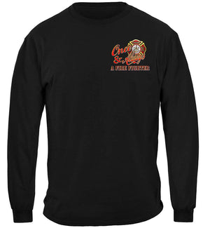 More Picture, Once And Always a Firefighter Premium Long Sleeves