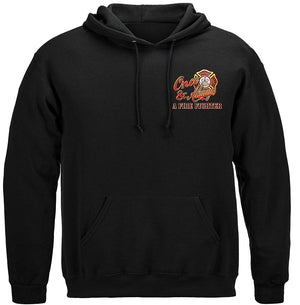 More Picture, Once And Always a Firefighter Premium Hooded Sweat Shirt