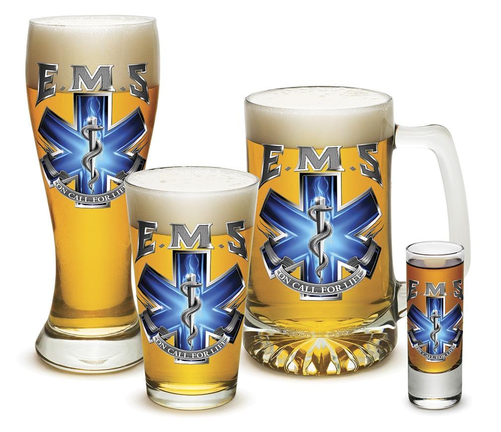EMS On Call For Life 4 Piece Glass Set Gift Set