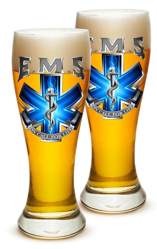 EMS On Call For Life 23oz Pilsner Glass Glass Set