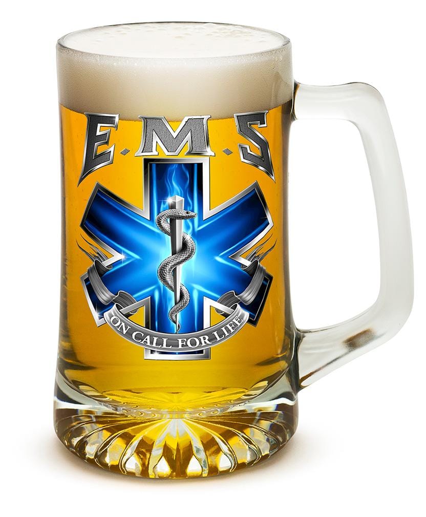 EMS On Call For Life 25oz Tankard Glass Set