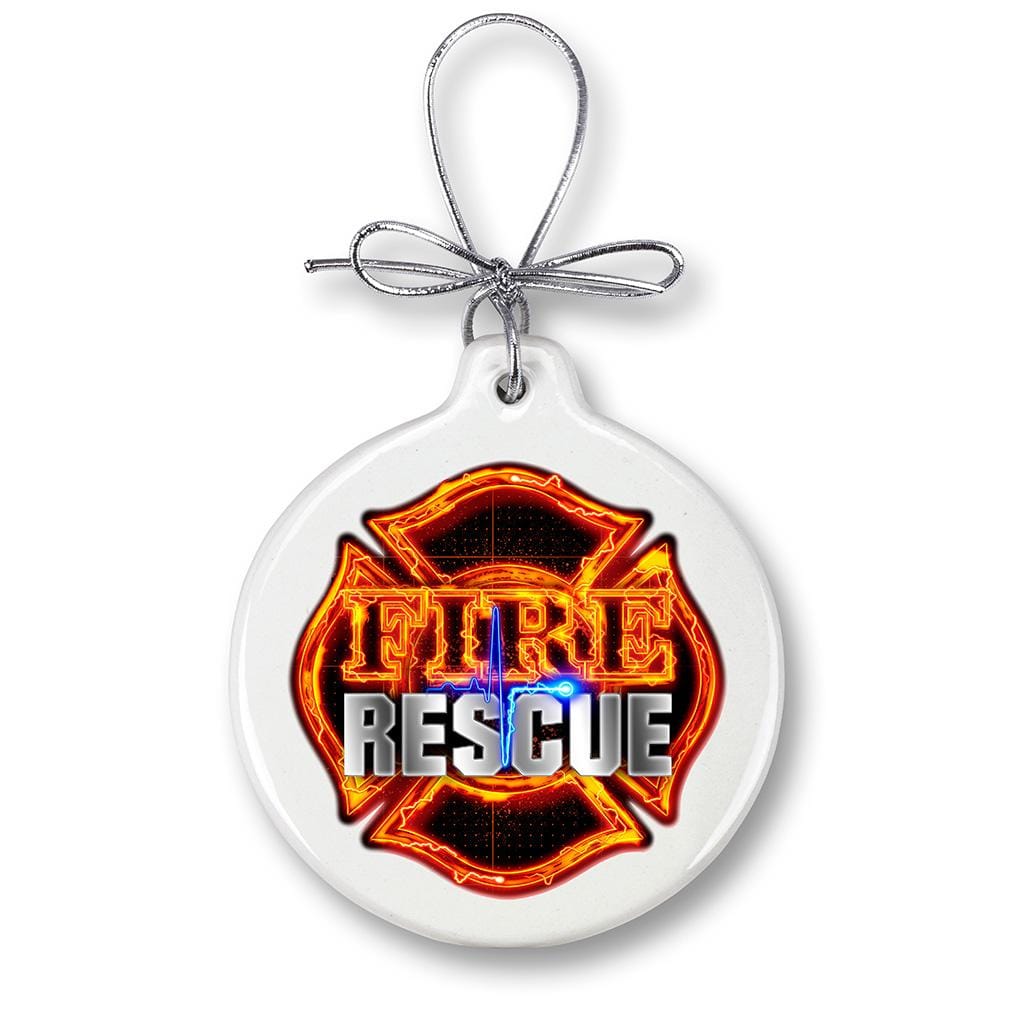 Firefighter Fire Rescue Christmas Tree Ornaments