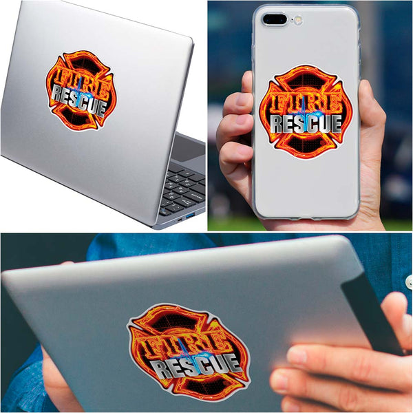 Fire Rescue Premium Reflective Decal - Shop Erazor Bits